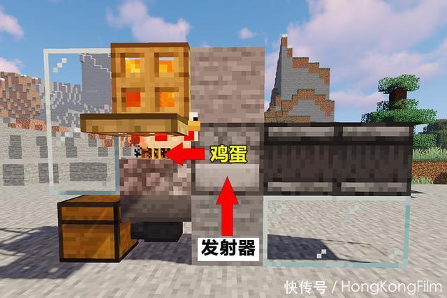 玩家|我的世界：设计巧妙的小鸡农场，从鸡蛋到熟鸡肉，全自动化运行
