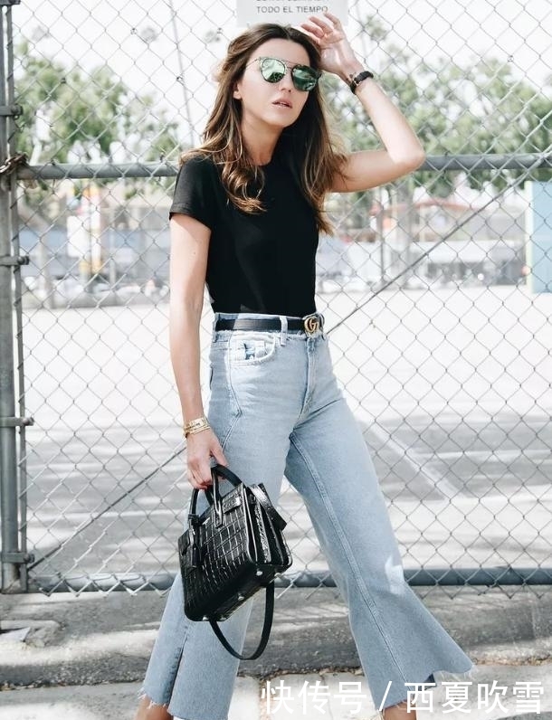 分烟管裤|九分裤+平底鞋,才是早秋最潮搭配