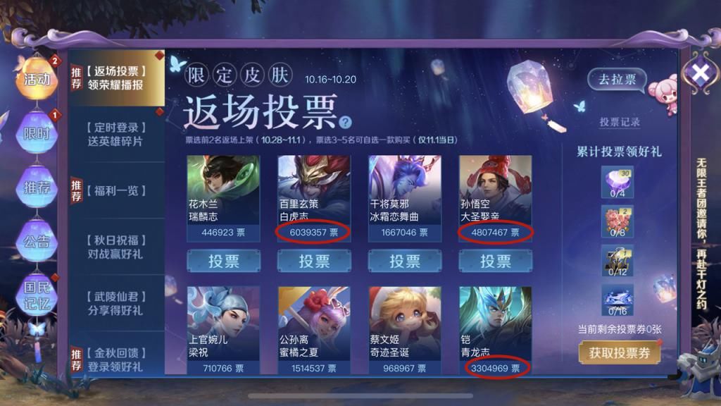 放弃|五周年投票开启仅2小时，只因梦泪说了一句话，百万玩家放弃白虎志投他笑了