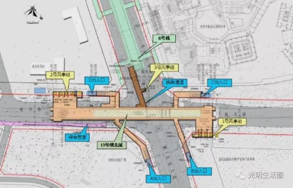 公明段|光明启动地铁13号线土整,各站点详细分布及规划曝光!