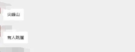 今日|今日上午尖峰山有一人跳崖,目前已找到