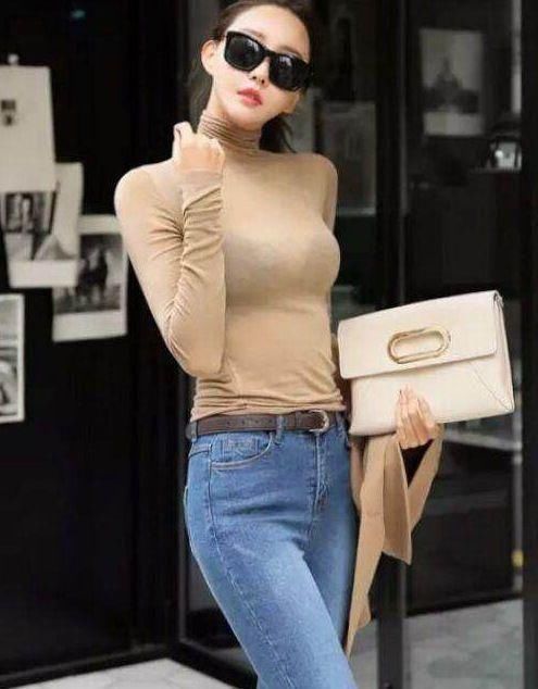 好看|紧身牛仔裤美女,穿出好看迷人的身段,养眼又优雅