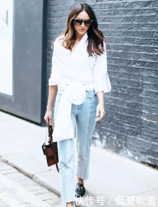 分烟管裤|九分裤+平底鞋,才是早秋最潮搭配
