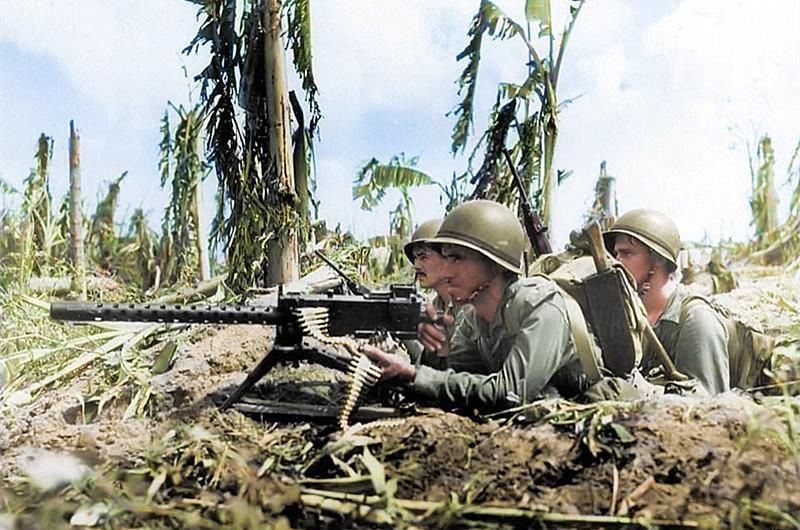 太平洋|一人坚守阵地，两度击退日军，美军机枪手创造太平洋战场上的奇迹
