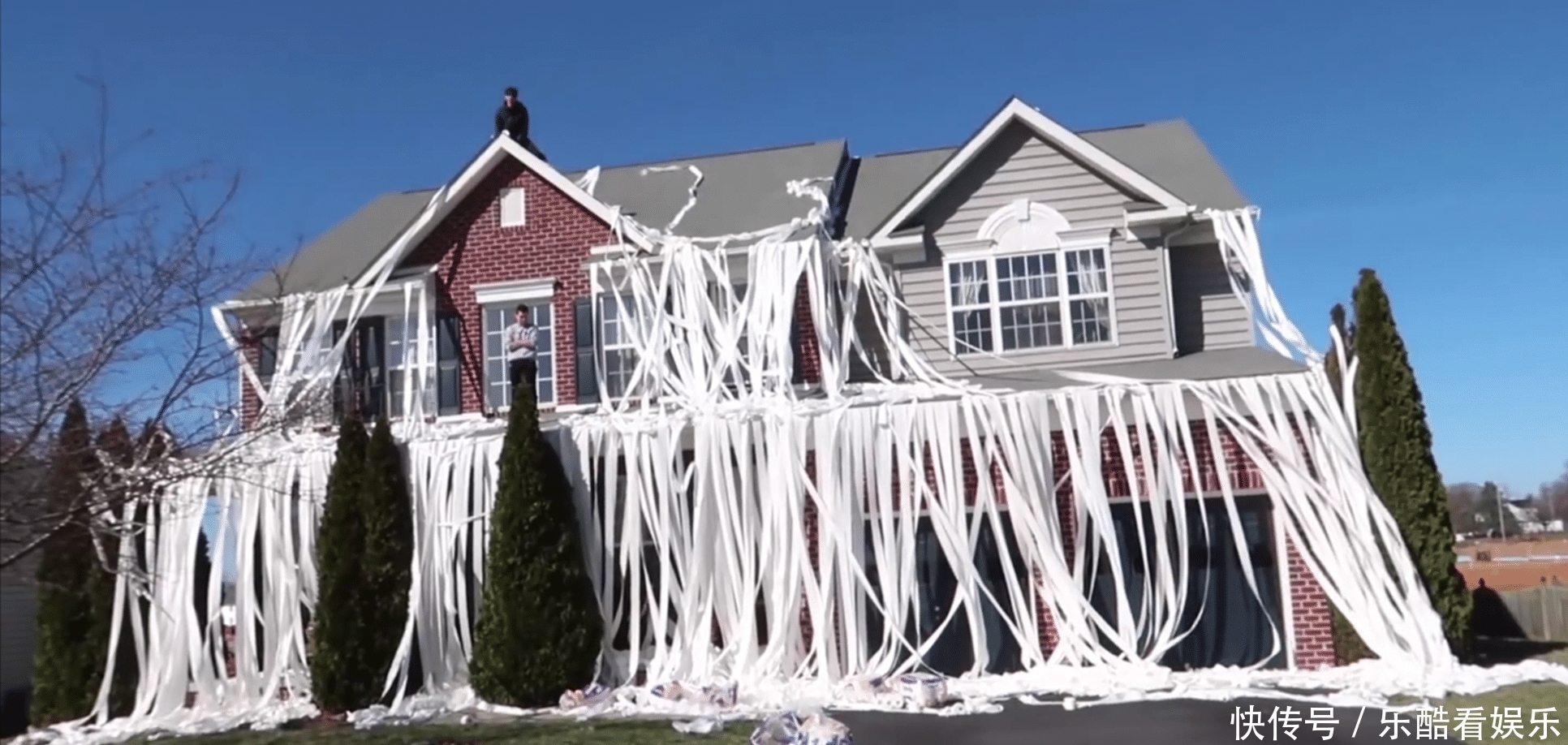 卫生纸|熊孩子为恶搞自己妈妈,用卫生纸包围房子,网友:这儿子别要了!