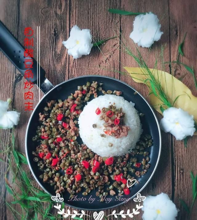  菌菇|精选美食：酸豆角炒肉末、酸豆角炒肉末、糖醋排骨、蚝油菌菇