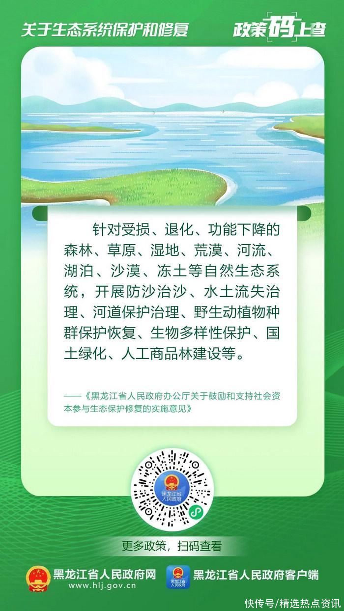 关于生态系统保护和修复，黑龙江这些“码”上查！  第4张