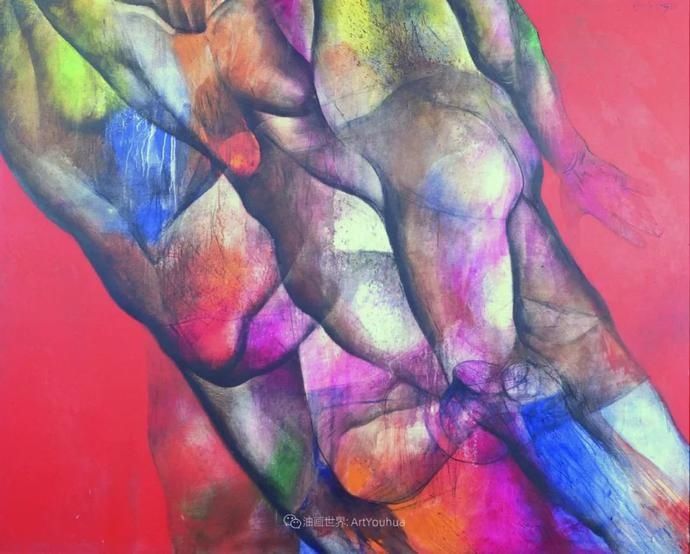  笔触|强烈的笔触和色彩，表现出韧性、肮脏及人性