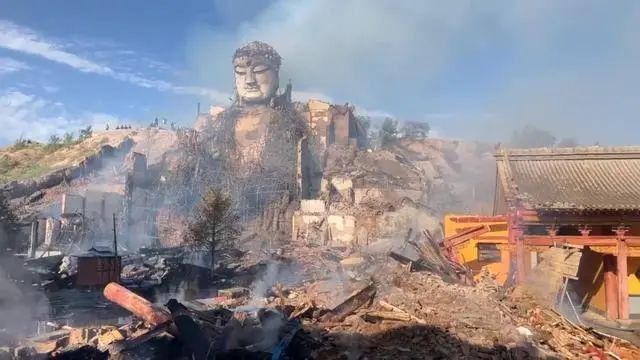 甘肃山丹通报大佛寺大佛殿火灾情况