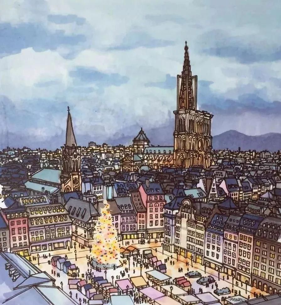 画师|英国插画师的钢笔建筑