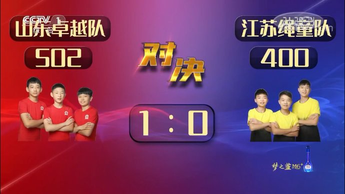  山东卓越队|交互绳接力赛默契十足，最后10秒成功反超……紧张激烈的巅峰对决，感受一下！