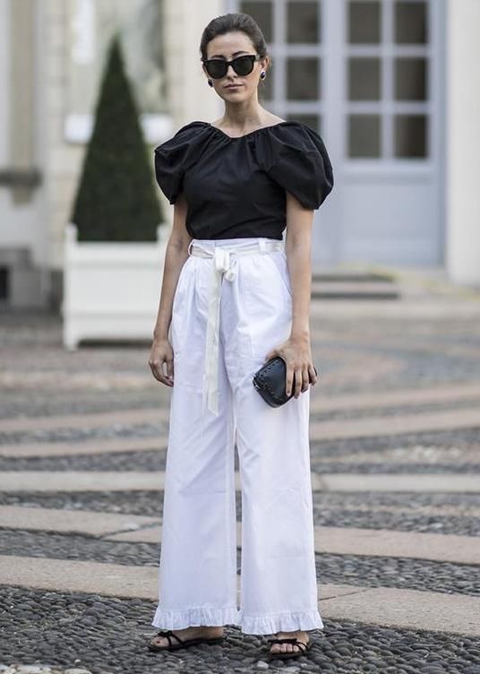 舒适|最近火了一种穿搭，叫“阔腿裤+拖鞋”，舒适自在，时髦精都在穿