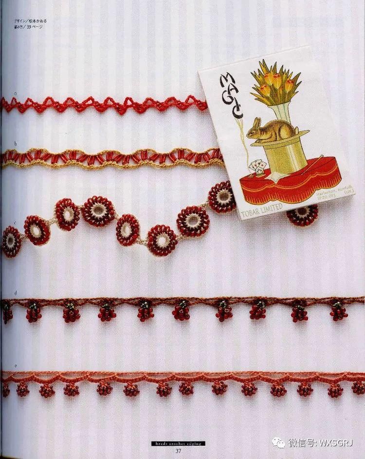  蕾丝|蕾丝钩针编织的精致小巧花边，钩织布相结合很相配