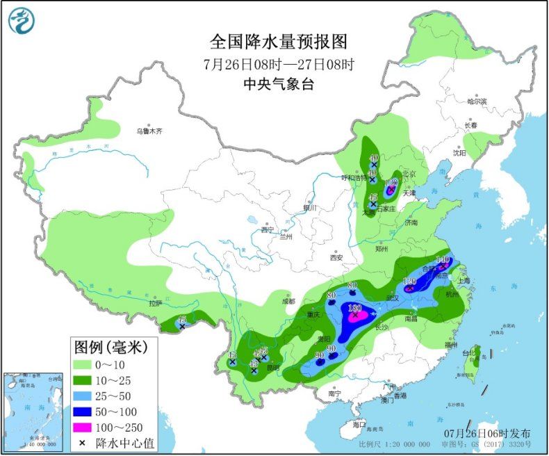 中到大雨|长江中下游强降雨又至 华北东北高温缩减