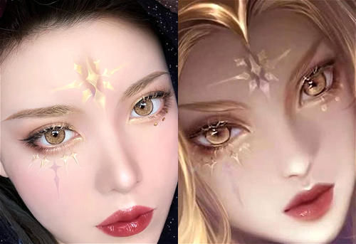 武则天|史上最还原倪克斯神谕仿妆,神秘金瞳眉间神印尽显温柔,至美之神武则天来了