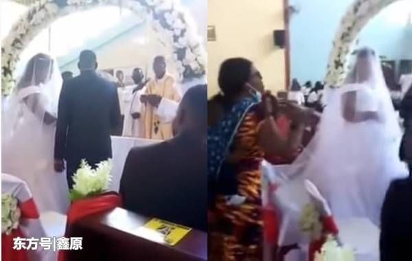 婚礼|老公称外地工作却跑去和别人结婚！国外女大闹婚礼：他是我老公