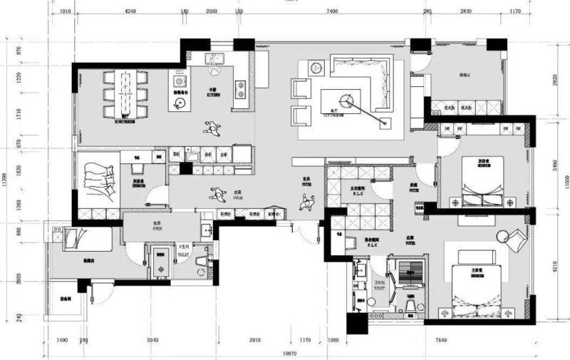  设计|花15万改造180平四居室旧房，现代风格太漂亮，邻居以为走错门了