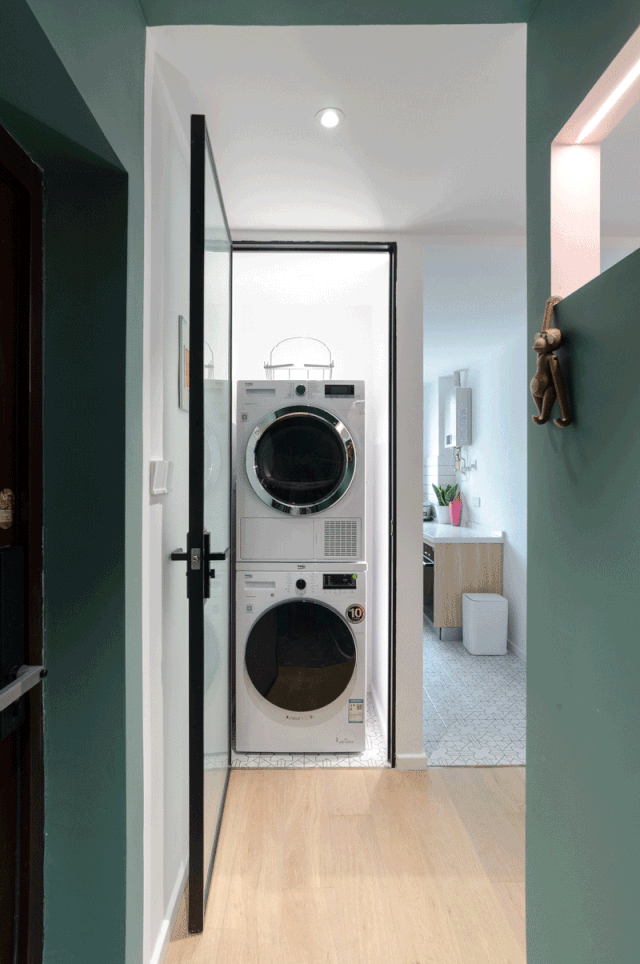 整体空间|谁说旧房改造配色不能更大胆一点!