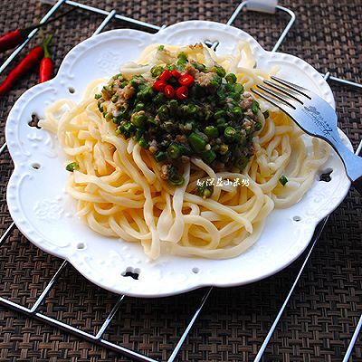  豇豆|豇豆肉酱拌面