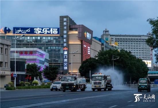 水磨沟区环卫清运队|乌鲁木齐城区全面进行消毒作业