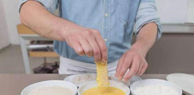 蛋黄|炸好的鱼条再搭配上豌豆土豆泥,尝试了一下,结果一家人都爱吃!