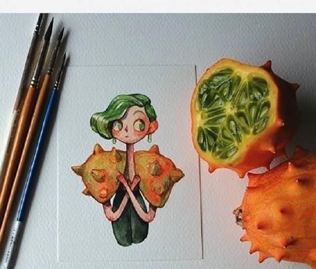 画师|拟人化的水果蔬菜,让这个插画师火爆ins,让人欲罢不能的创意