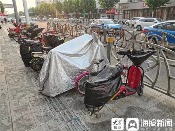 西城|东营区西城现“太阳雨” 街上行人赶路忙