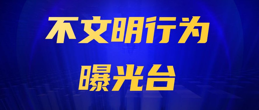 曝光|德州又一批不文明行为被曝光