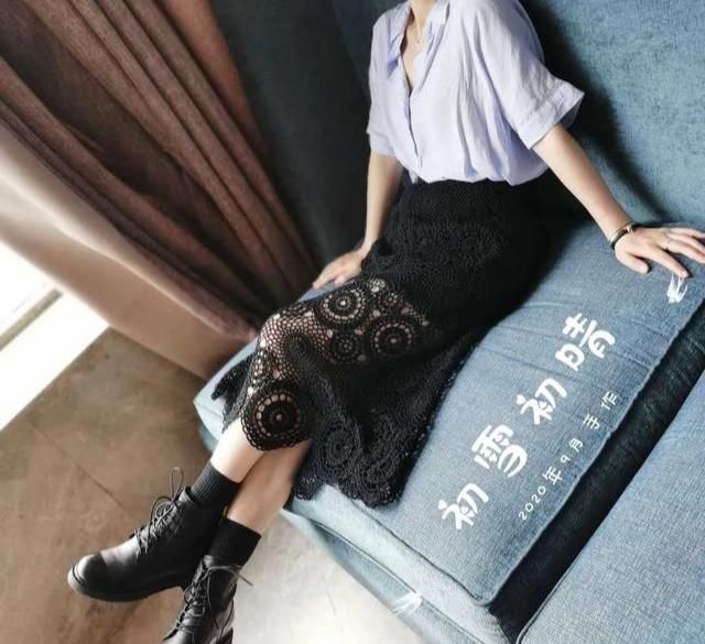 长裙|钩针编织一线连拼花半身裙，气质浪漫长裙你也可以织，附图解教程