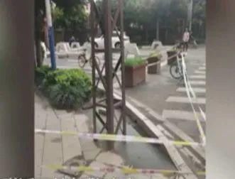  身亡|男子途经海屯路口突然触电身亡，经查，灯杆存在漏电迹象