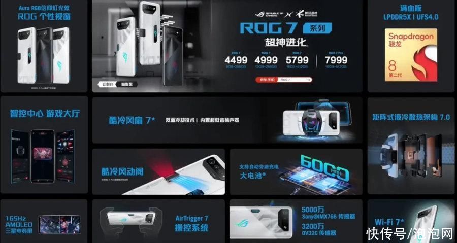 ROG游戏手机7发布：电池、散热拉满的骁龙8 Gen2旗舰，4499元起