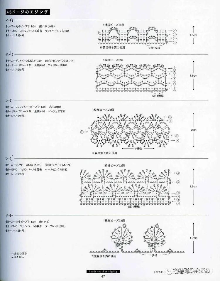  蕾丝|蕾丝钩针编织的精致小巧花边，钩织布相结合很相配