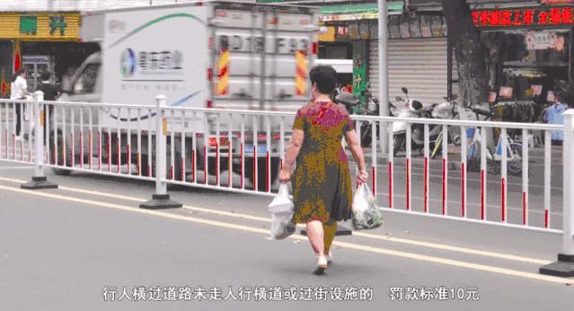 翻越|行人翻越机动车道隔离设施的，罚款标准100元！