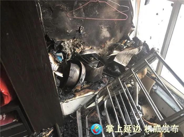  汪清|汪清一小区4楼住户阳台起火 现已被扑灭