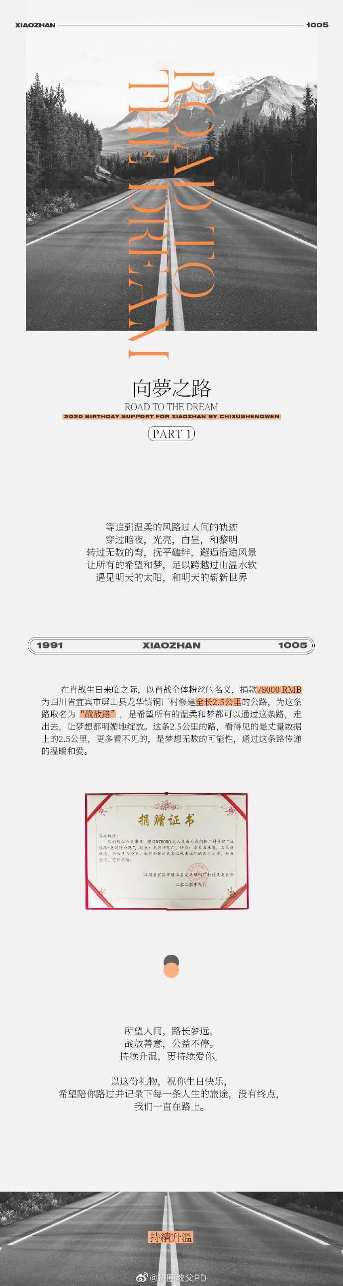 修路|小飞侠生日应援再为公益助力 捐款修路传递温暖和爱