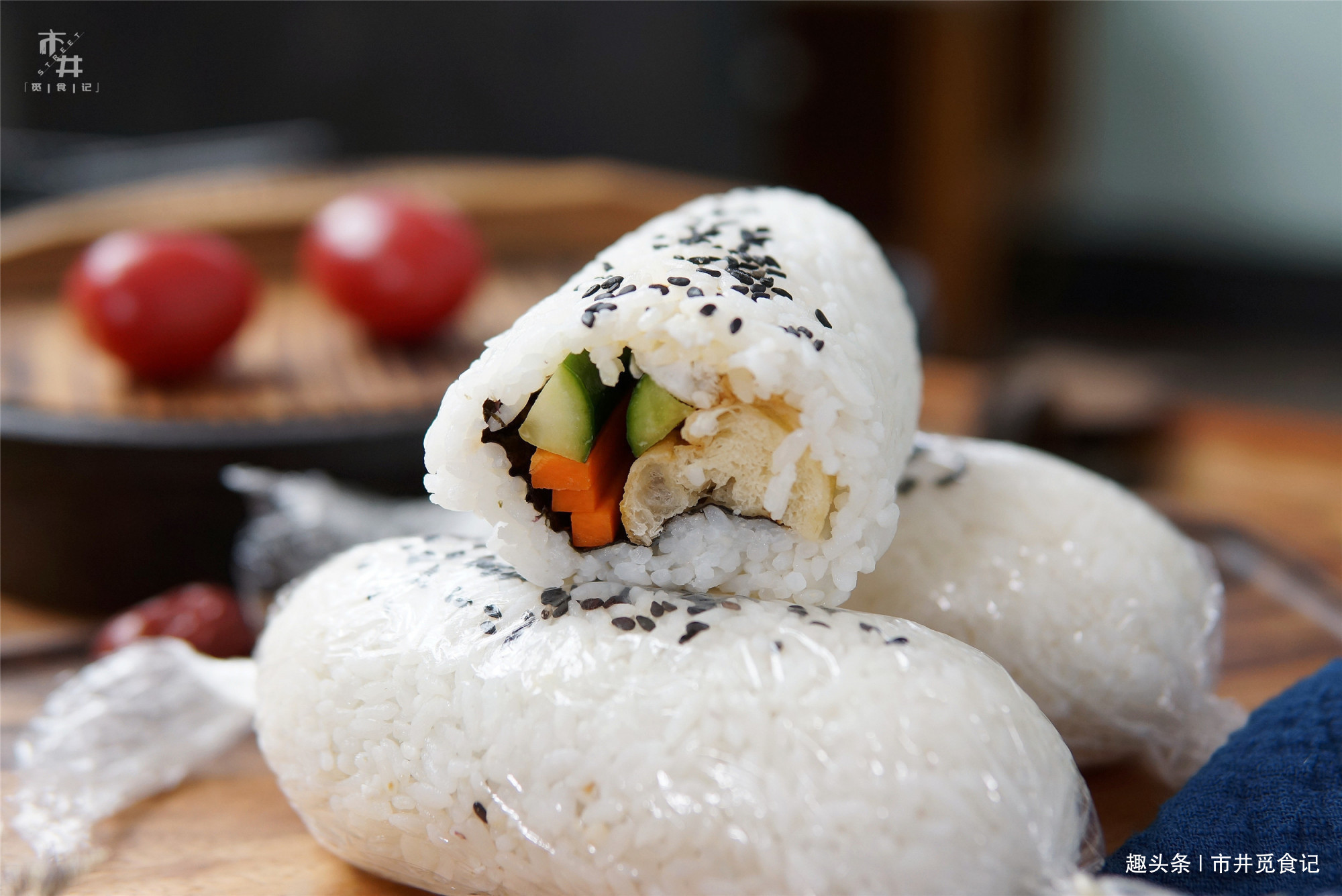  保鲜膜|早餐学会这吃法，家里大米不够吃了，上班上学拿一个就走，方便