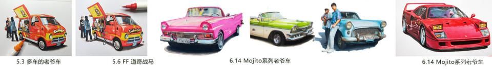  马克笔|汽车手绘半年报告 # 接触车手绘就是从一辆雷凌开始