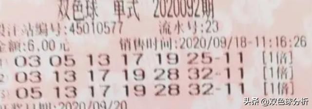 今晚|击中头奖1000万+1800万！今晚双色球18张精选实票曝光