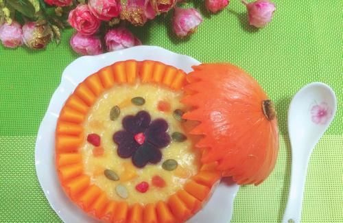  南瓜|奶奶做的奶香小米南瓜粥，7个月的小孙子吃了3碗