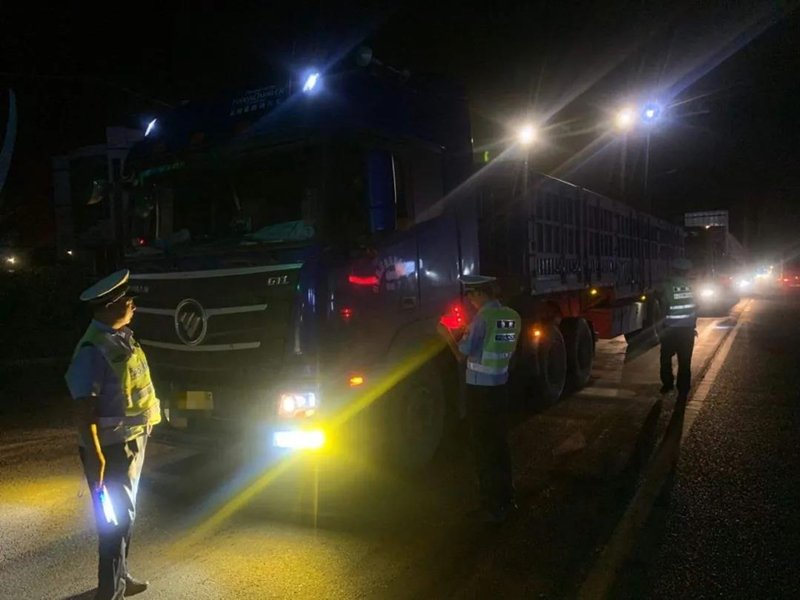 专项|临沂莒南交警开展货运车辆道路通行秩序专项整治统一行动