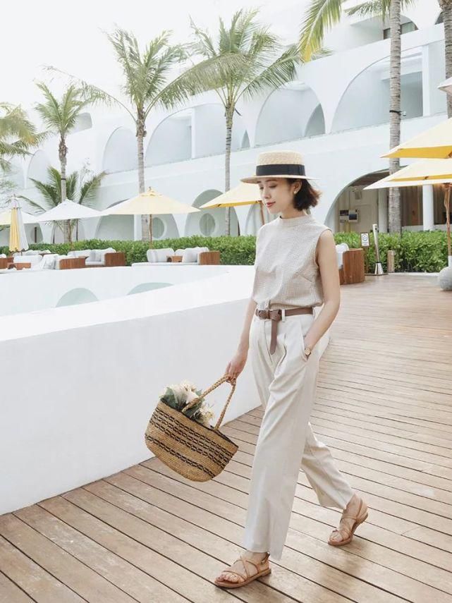 阔腿裤搭配|阔腿裤尽量别配T恤，真正有见识的女人，在穿这些高质感上衣