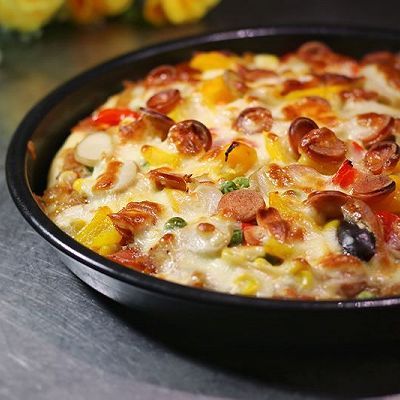  披萨|火腿鸡丁时蔬披萨