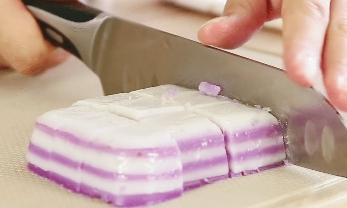 好吃|香喷喷的紫红薯年糕，柔软的蜡，营养价值好，不论老少，都是好吃的生糕