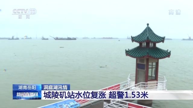 水位|洞庭湖城陵矶站水位复涨 超警1.53米