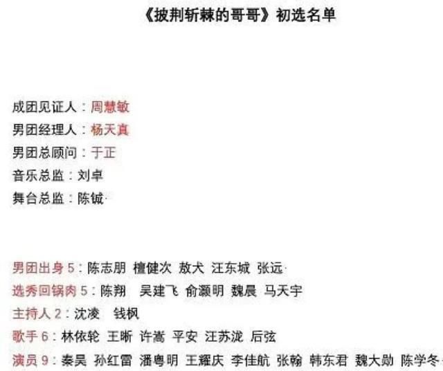  节目|《浪姐》热播，《披荆斩棘的哥哥》迅速就位，看完名单，期待么？