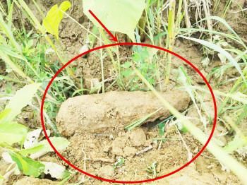 废旧|村民家中发现战争遗留废旧炸弹