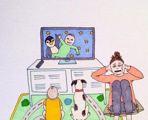  画下|一位妈妈用“怪异”的画风，画下她与熊孩子的日常，感动无数父母