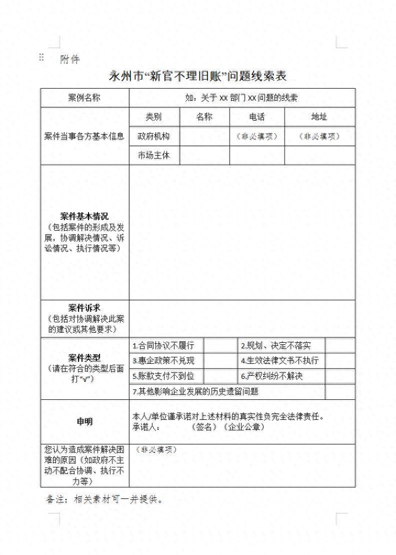 永州丨关于征集“新官不理旧账”问题线索的公告