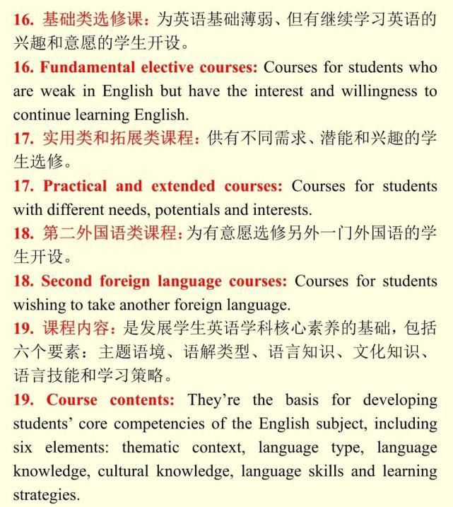  解读|英语教师教学技能比赛必备资源：课程标准术语解读+英汉互译