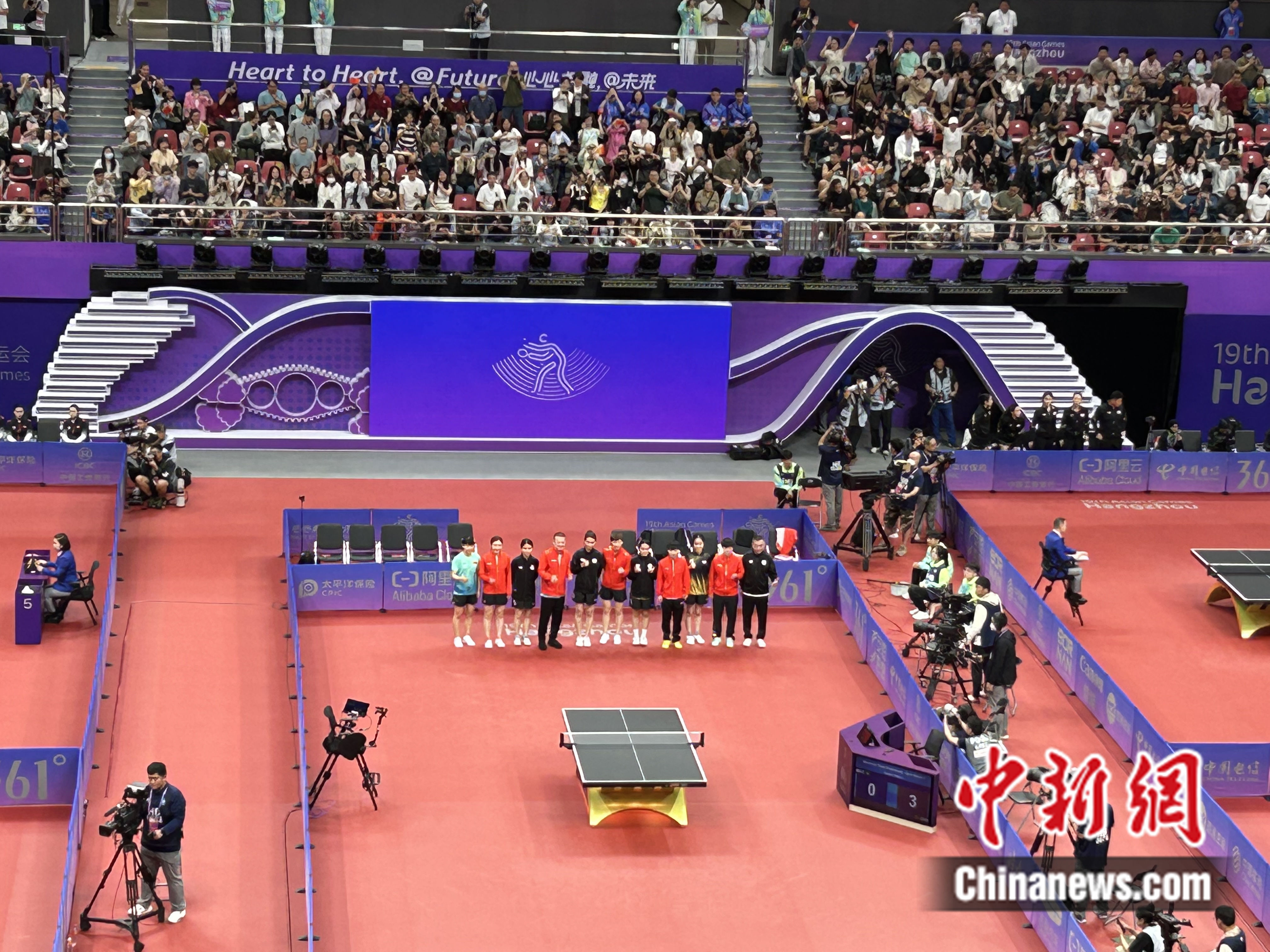 杭州亚运会乒乓球女团 中国队3:0战胜中国澳门队取得开门红